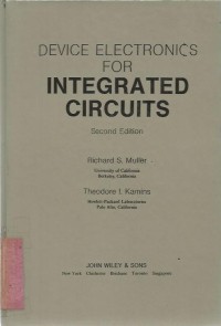 DEVICE ELECTRONICS FOR INTEGRATED CIRCUIT SECOND EDITION