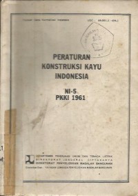 PERATURAN KONSTRUKSI KAYU INDONESIA