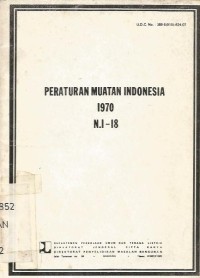 PERATURAN MUATAN INDONESIA  1970