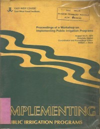 IMPLEMENTING PUBLIC IRRIGATION PROGRAMS