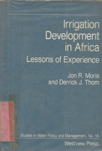 IRRIGATION DEVELOPMENT IN AFRICA LESSON OF EXPERIENCE