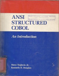 ANSI STRUCTURED COBOL AN INTRODUCTION